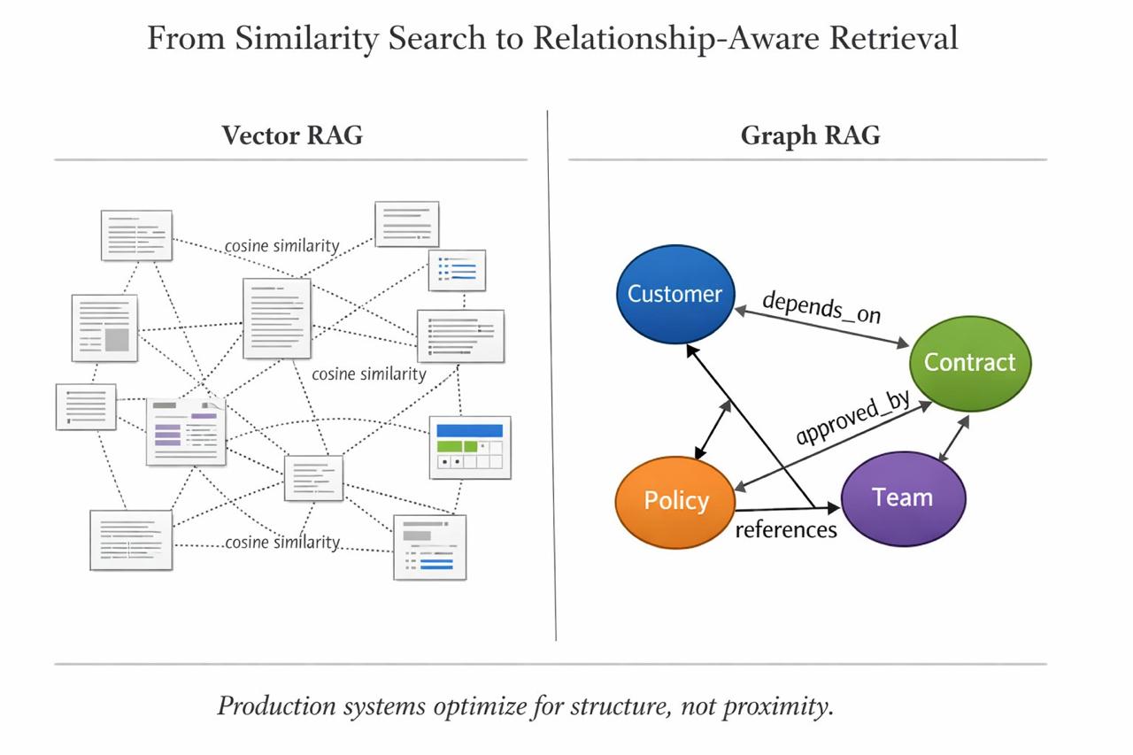 Vector RAG vs Graph RAG - From Similarity Search to Relationship-Aware Retrieval